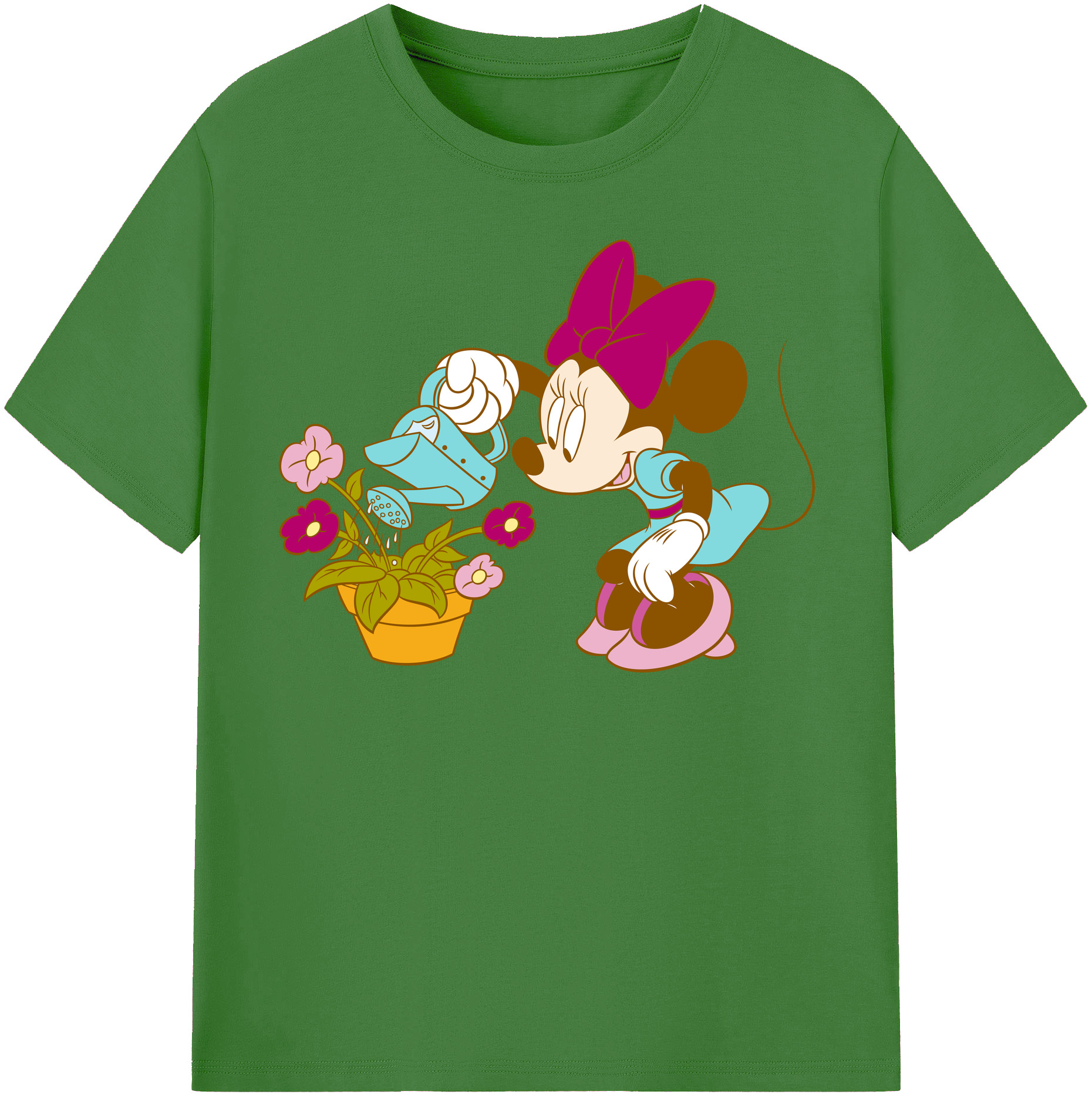 （画像用） ミッキーマウス Mickey Mouse レディースカジュアルプリントTシャツ（綿100％）